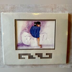 R.C. Gorman NEW (Still in packaging) VINTAGE matted print. “Bernadette in Blue”